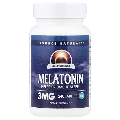 Source Naturals Source Naturals Sleep Science® メラトニン 3mg タブレット240粒 パッケージ画像