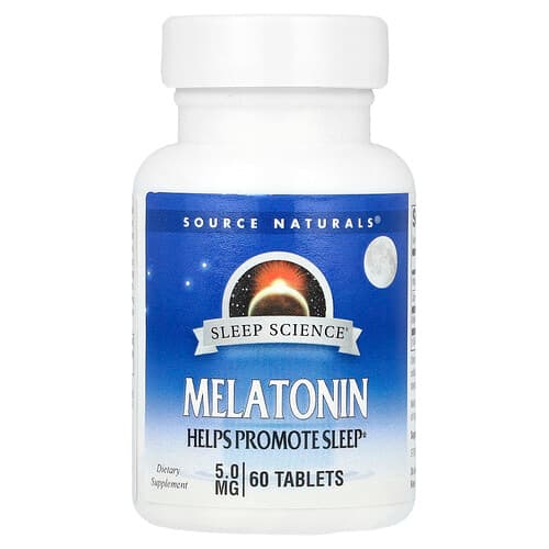 Source Naturals Source Naturals Sleep Science® メラトニン 5mg タブレット60粒 パッケージ画像