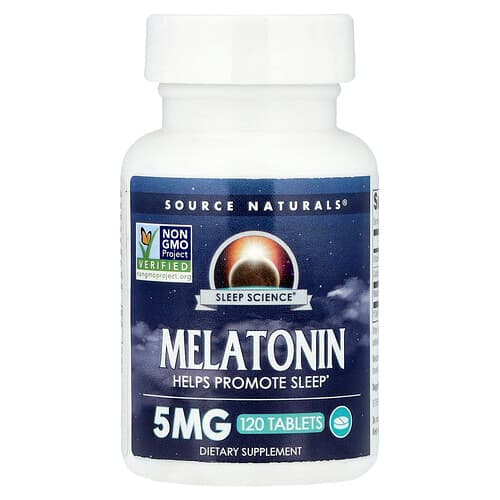 Source Naturals Source Naturals Sleep Science® メラトニン 5mg 120粒 パッケージ画像