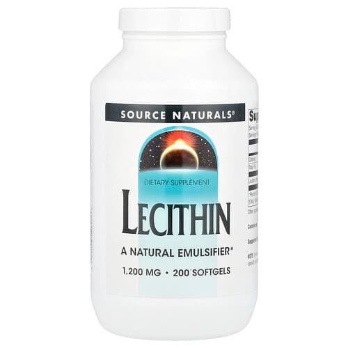 Source Naturals Source Naturals レシチン 1,200mg ソフトジェル200粒 パッケージ画像