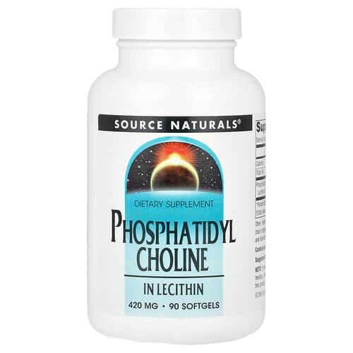 Source Naturals Source Naturals フォスファチジルコリン イン レシチン 420mg ソフトジェル90粒 パッケージ画像