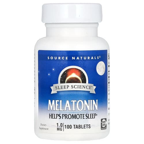Source Naturals Source Naturals スリープサイエンス メラトニン 1mg タブレット100粒 パッケージ画像