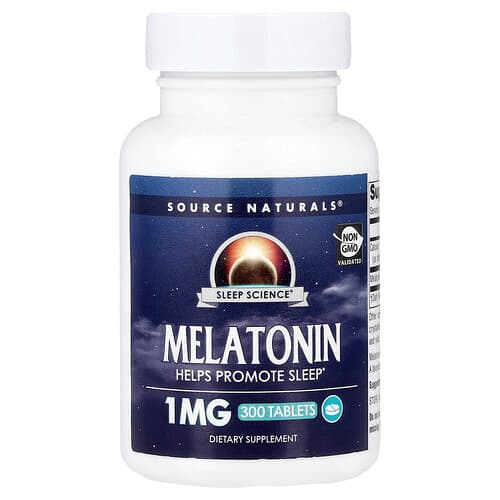 Source Naturals Source Naturals Sleep Science® メラトニン 1mg タブレット300粒 パッケージ画像