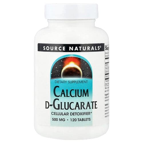 Source Naturals Source Naturals カルシウム D-グルカレート 500mg タブレット120粒 パッケージ画像