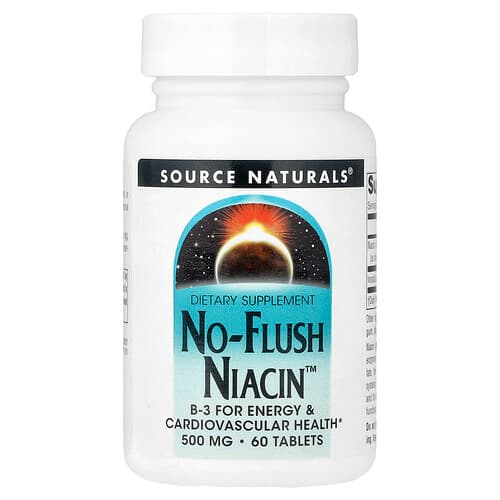 Source Naturals Source Naturals ノーフラッシュ ナイアシン™ 60タブレット パッケージ画像
