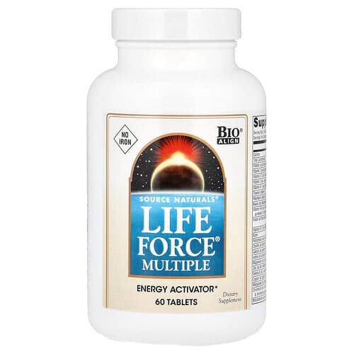 Source Naturals Source Naturals ライフフォース® マルチプル ノーアイアン タブレット60粒 パッケージ画像