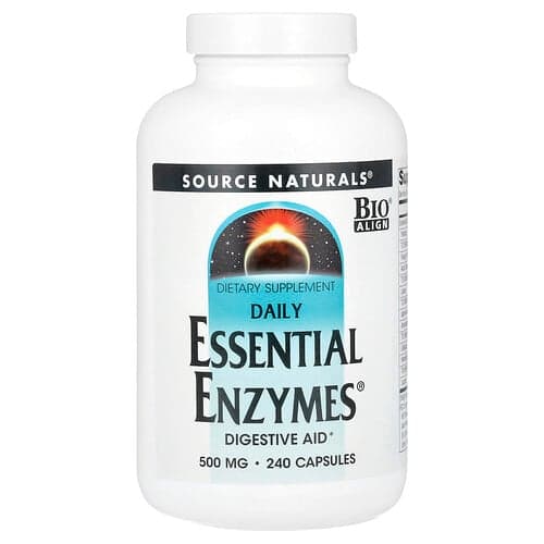 Source Naturals Source Naturals、デイリー エッセンシャル エンザイムス®、500 mg、カプセル240粒 パッケージ画像