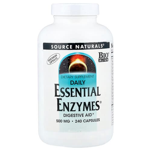 Source Naturals ソースナチュラルス デイリーエッセンシャルエンザイムス® 240粒(ベジタリアンカプセル) パッケージ画像
