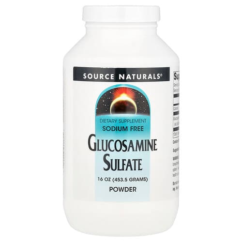 Source Naturals Source Naturals グルコサミン硫酸塩 パウダー ナトリウムフリー 453.5g パッケージ画像