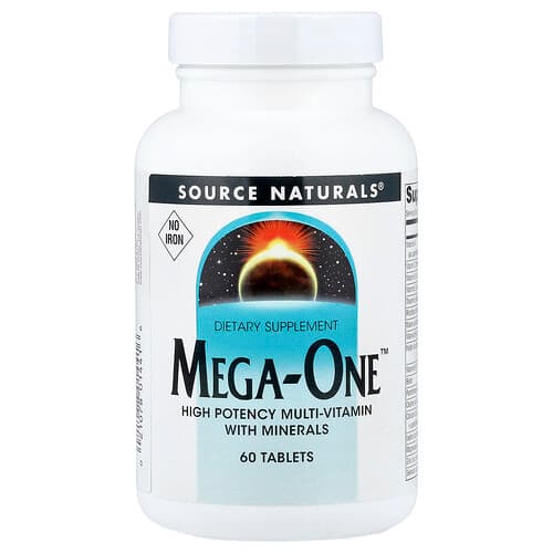 Source Naturals Source Naturals メガワン™ ノーアイアン 60タブレット パッケージ画像