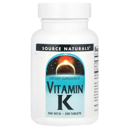 Source Naturals Source Naturals ビタミンK 500mcg タブレット200粒 パッケージ画像