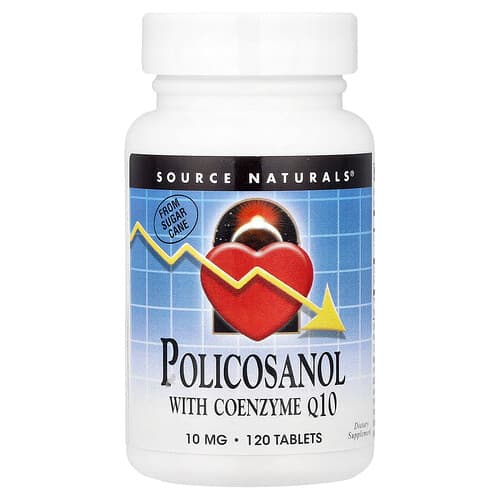 Source Naturals Source Naturals ポリコサノール ウィズ コエンザイムQ10、タブレット120粒 パッケージ画像