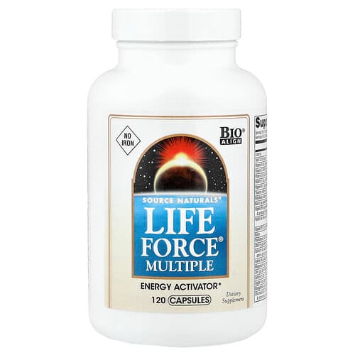 Source Naturals Source Naturals ライフフォース® マルチプル ノーアイアン 120カプセル パッケージ画像