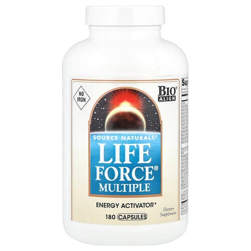 Source Naturals Source Naturals ライフフォース® マルチプル ノーアイアン 180カプセル パッケージ画像