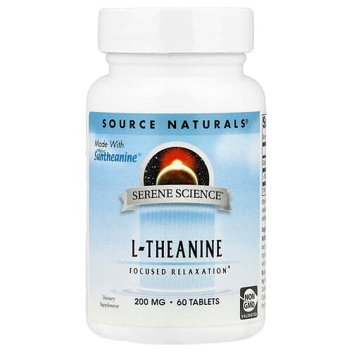 Source Naturals Source Naturals, Serene Science®, L-テアニン, タブレット60粒 パッケージ画像