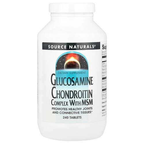 Source Naturals Source Naturals グルコサミン コンドロイチン コンプレックス with MSM タブレット240粒 パッケージ画像