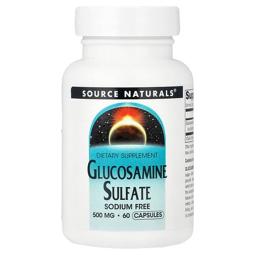 Source Naturals Source Naturals グルコサミン硫酸塩 ナトリウムフリー 500mg 60粒 パッケージ画像