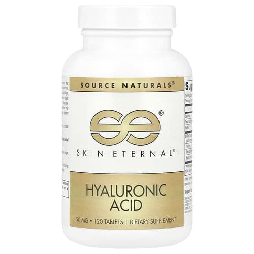Source Naturals Source Naturals、スキン エターナル®、ヒアルロン酸、タブレット120粒 パッケージ画像