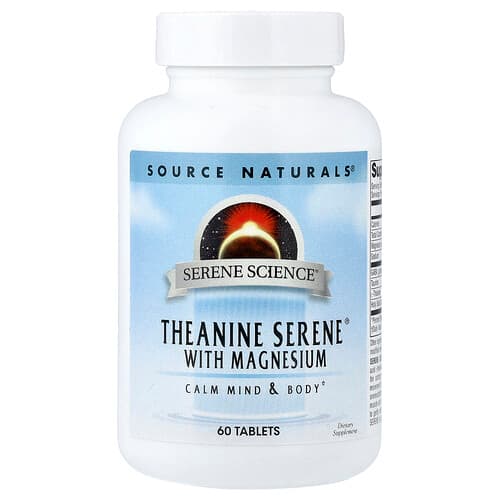 Source Naturals Source Naturals Serene Science®, Theanine Serene® With Magnesium タブレット60粒 パッケージ画像