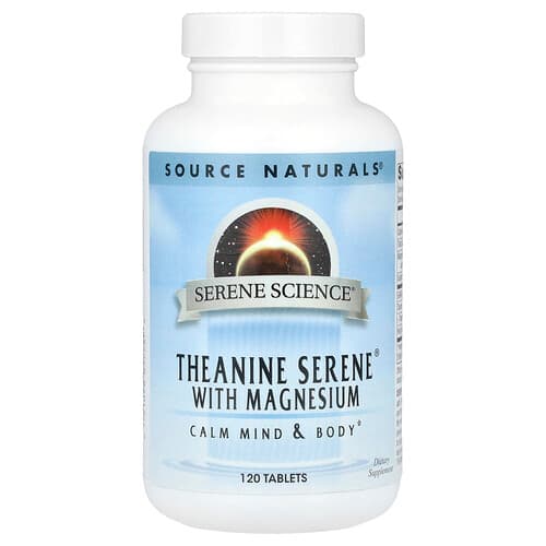 Source Naturals Source Naturals Serene Science® Theanine Serene® ウィズ マグネシウム タブレット120粒 パッケージ画像