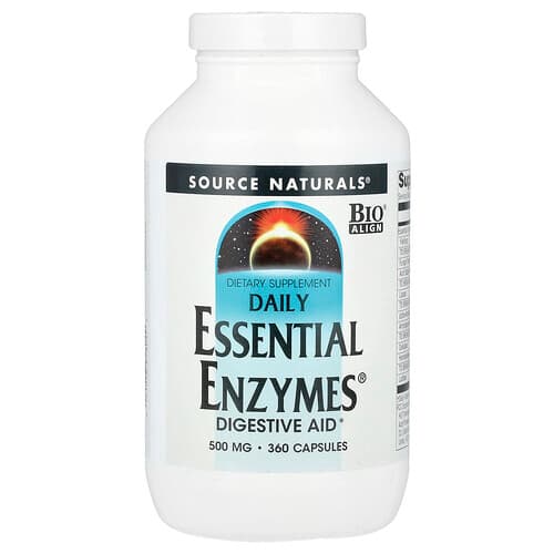 Source Naturals Source Naturals Daily Essential Enzymes® 500mg カプセル360粒 パッケージ画像