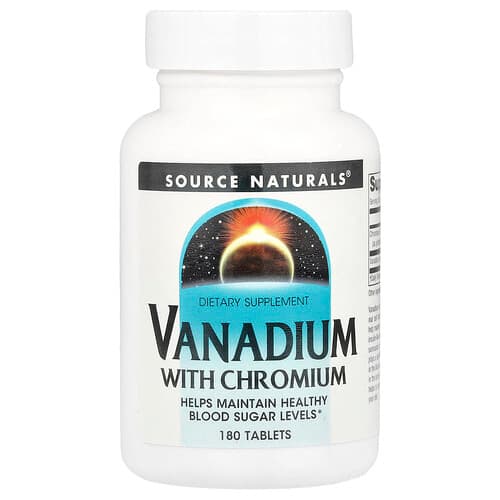 Source Naturals Source Naturals バナジウム ウィズ クロミウム タブレット180粒 パッケージ画像