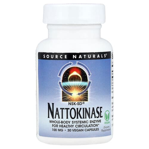 Source Naturals Source Naturals NSK-SD® ナットウキナーゼ 100mg ビーガンカプセル30粒 パッケージ画像