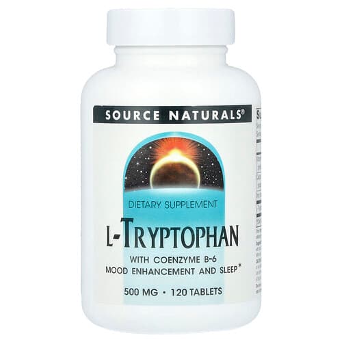Source Naturals Source Naturals L-トリプトファン ウィズ コエンザイム B-6 タブレット120粒 パッケージ画像