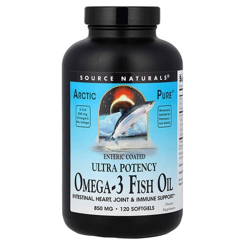 Source Naturals Source Naturals Arctic Pure® オメガ3フィッシュオイル 850mg ソフトジェル120粒 パッケージ画像