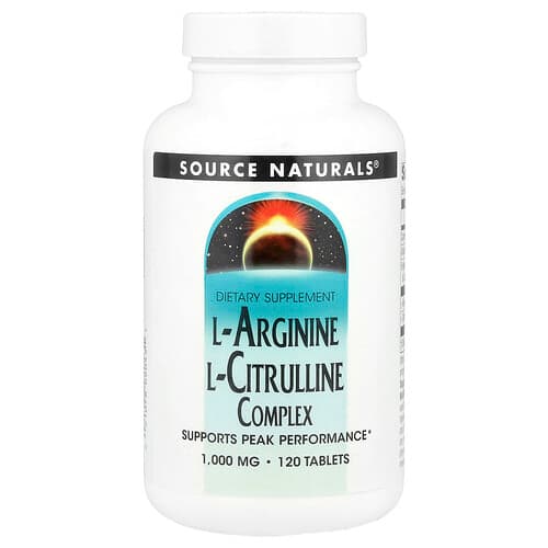 Source Naturals Source Naturals L-アルギニン L-シトルリン コンプレックス 120タブレット パッケージ画像