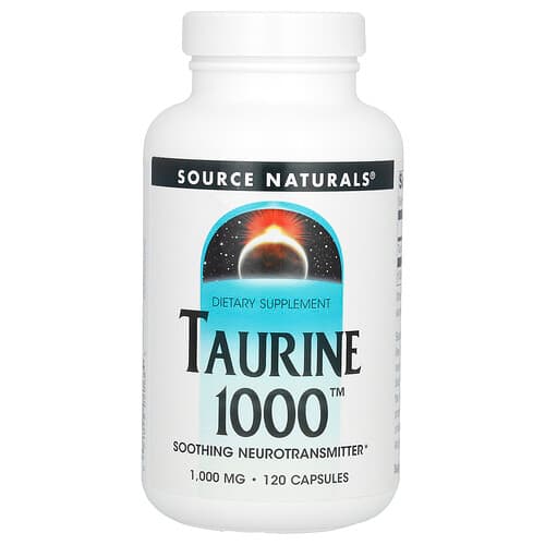 Source Naturals Source Naturals, タウリン 1000, 1,000mg, カプセル120粒 パッケージ画像