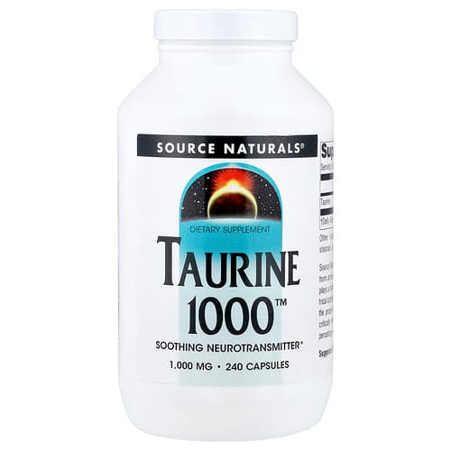Source Naturals Source Naturals タウリン1000™ 1,000mg 240粒 パッケージ画像