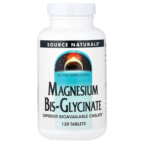 Source Naturals Source Naturals マグネシウム ビスグリシネート タブレット120粒 パッケージ画像