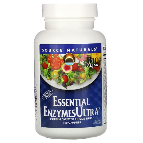 Source Naturals Source Naturals エッセンシャルエンザイムズウルトラ™ ベジカプセル120粒 パッケージ画像