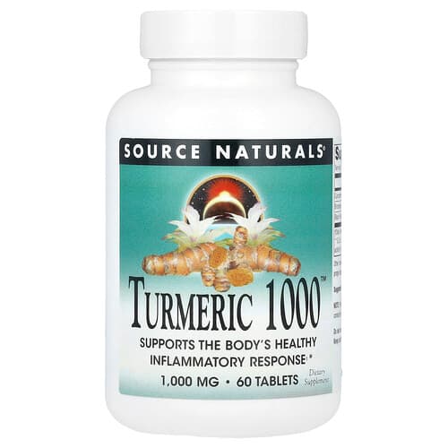 Source Naturals Source Naturals, Turmeric 1000™, 1,000 mg, タブレット60粒 パッケージ画像