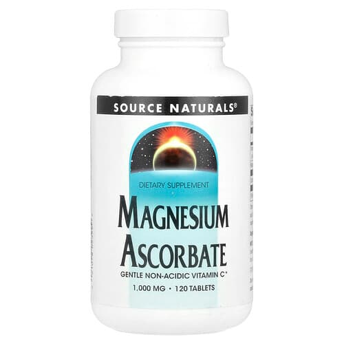 Source Naturals Source Naturals マグネシウム アスコルベート 1,000mg 120タブレット パッケージ画像