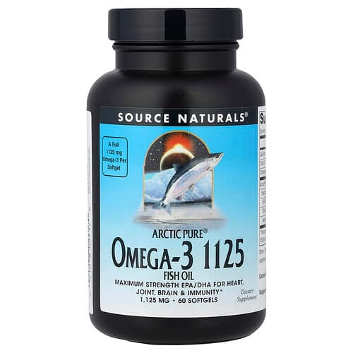 Source Naturals Source Naturals Arctic Pure® オメガ3フィッシュオイル 1,125mg ソフトジェル60粒 パッケージ画像