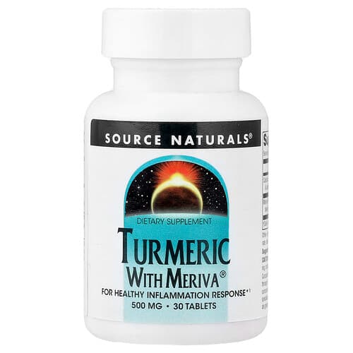 Source Naturals Source Naturals, ターメリック ウィズ メリバ®, 30タブレット パッケージ画像