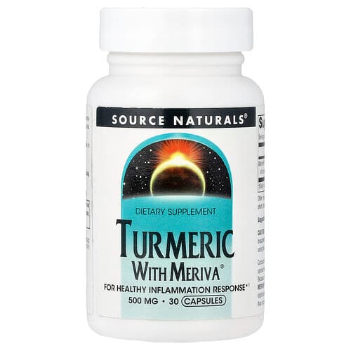Source Naturals Source Naturals, ターメリック with Meriva®, 500mg, カプセル30粒 パッケージ画像