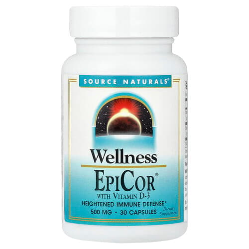 Source Naturals Source Naturals ウェルネス EpiCor® ウィズ ビタミンD-3 カプセル30粒 パッケージ画像