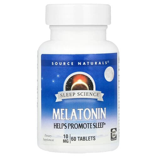 Source Naturals Source Naturals Sleep Science® メラトニン 10mg タブレット60粒 パッケージ画像