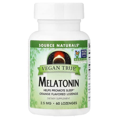 Source Naturals Source Naturals Vegan True® メラトニン オレンジ ロゼンジ 60粒 パッケージ画像