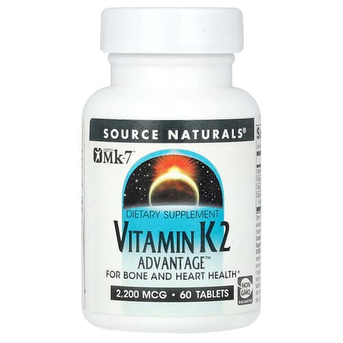 Source Naturals Source Naturals ビタミンK2 60タブレット パッケージ画像