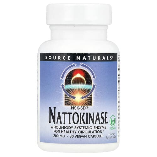 Source Naturals Source Naturals NSK-SD® ナットウキナーゼ 200mg ベジカプセル30粒 パッケージ画像