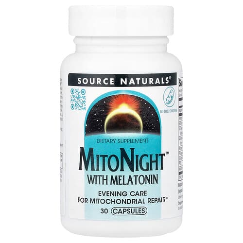 Source Naturals Source Naturals MitoNight™ ウィズ メラトニン カプセル30粒 パッケージ画像