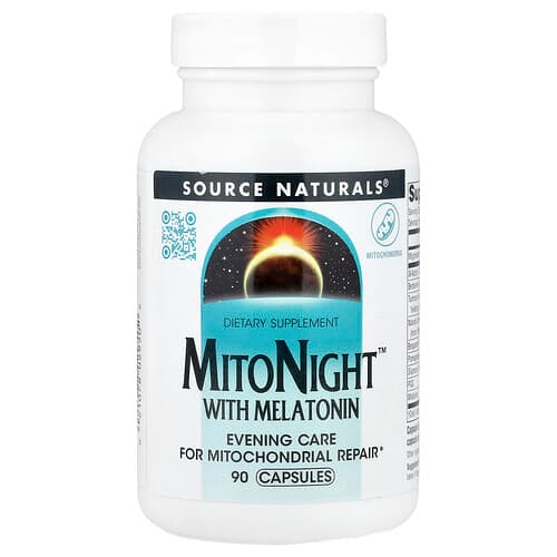 Source Naturals Source Naturals, MitoNight™ with メラトニン, カプセル90粒 パッケージ画像