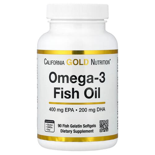 California Gold California Gold Nutrition オメガ3フィッシュオイル ビボメガ トリグリセリド 1,000mg フィッシュゼラチンソフトジェル90粒 パッケージ画像