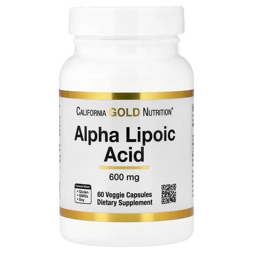 California Gold California Gold Nutrition アルファリポ酸 600mg ベジカプセル60粒 パッケージ画像