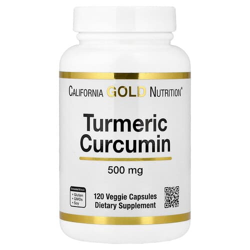 California Gold California Gold Nutrition, ターメリック クルクミン, 500 mg, ベジカプセル120粒 パッケージ画像