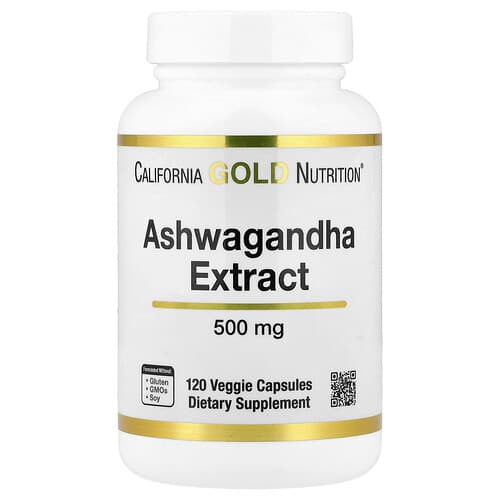 California Gold California Gold Nutrition アシュワガンダ 500mg ベジカプセル120粒 パッケージ画像